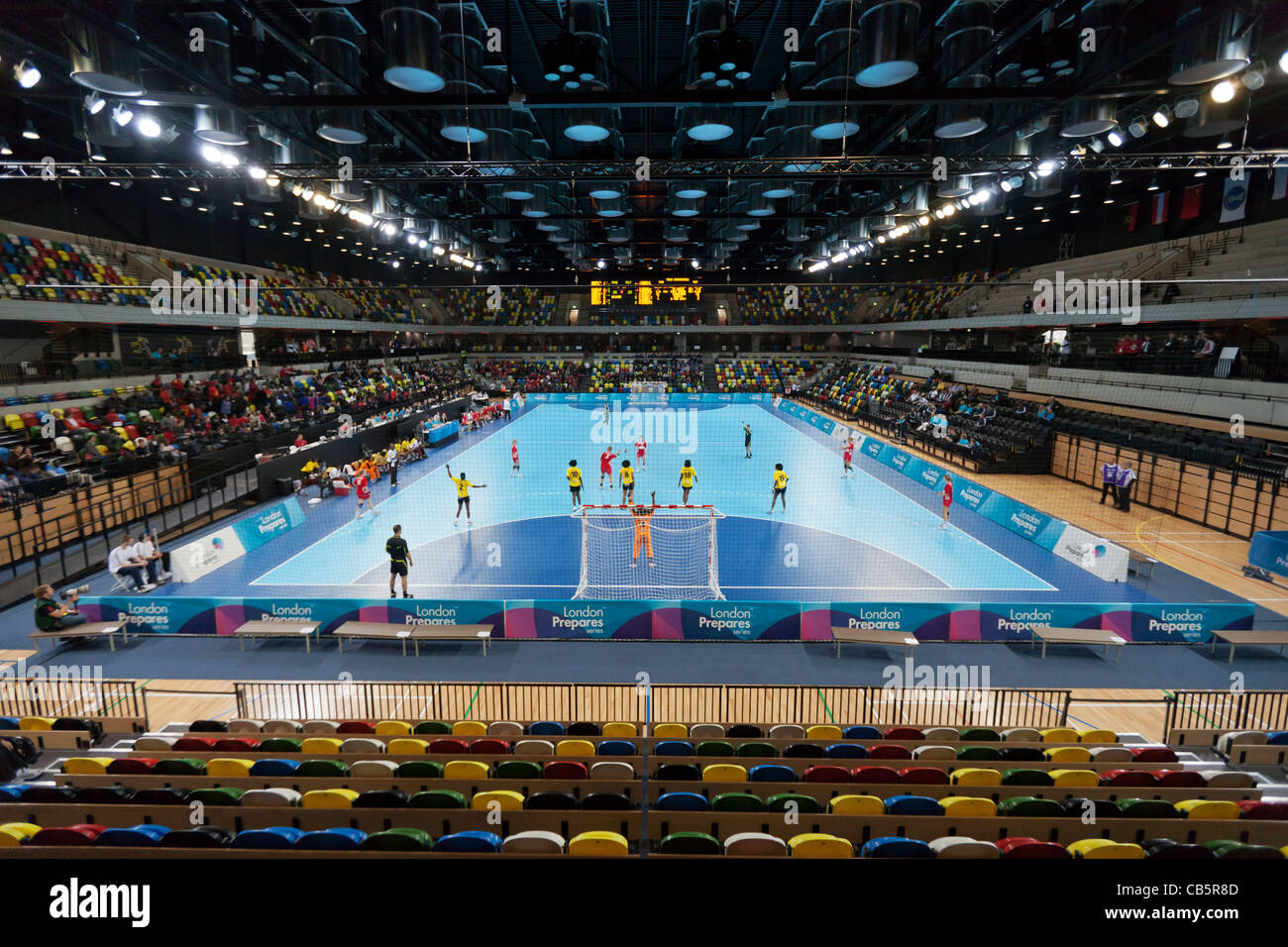 Women's Londres Handball Cup. Tenue à l'Arène de handball, au Royaume-Uni. Banque D'Images
