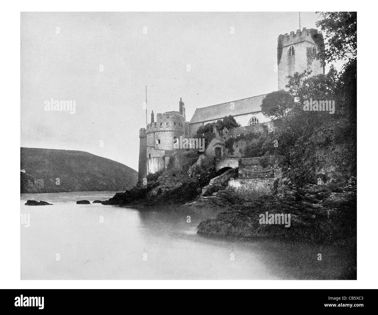 Dartmouth Castle Kingswear Estuaire Dart Devon, Angleterre coastal fort Guntower Français bâtiment forteresse côtière English Heritage Banque D'Images