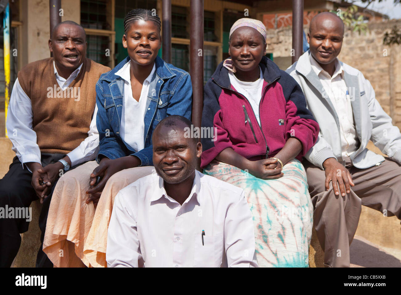 L'ATP, l'Association des parents et professeurs de l'École de Mathare, à Nairobi, au Kenya. Banque D'Images