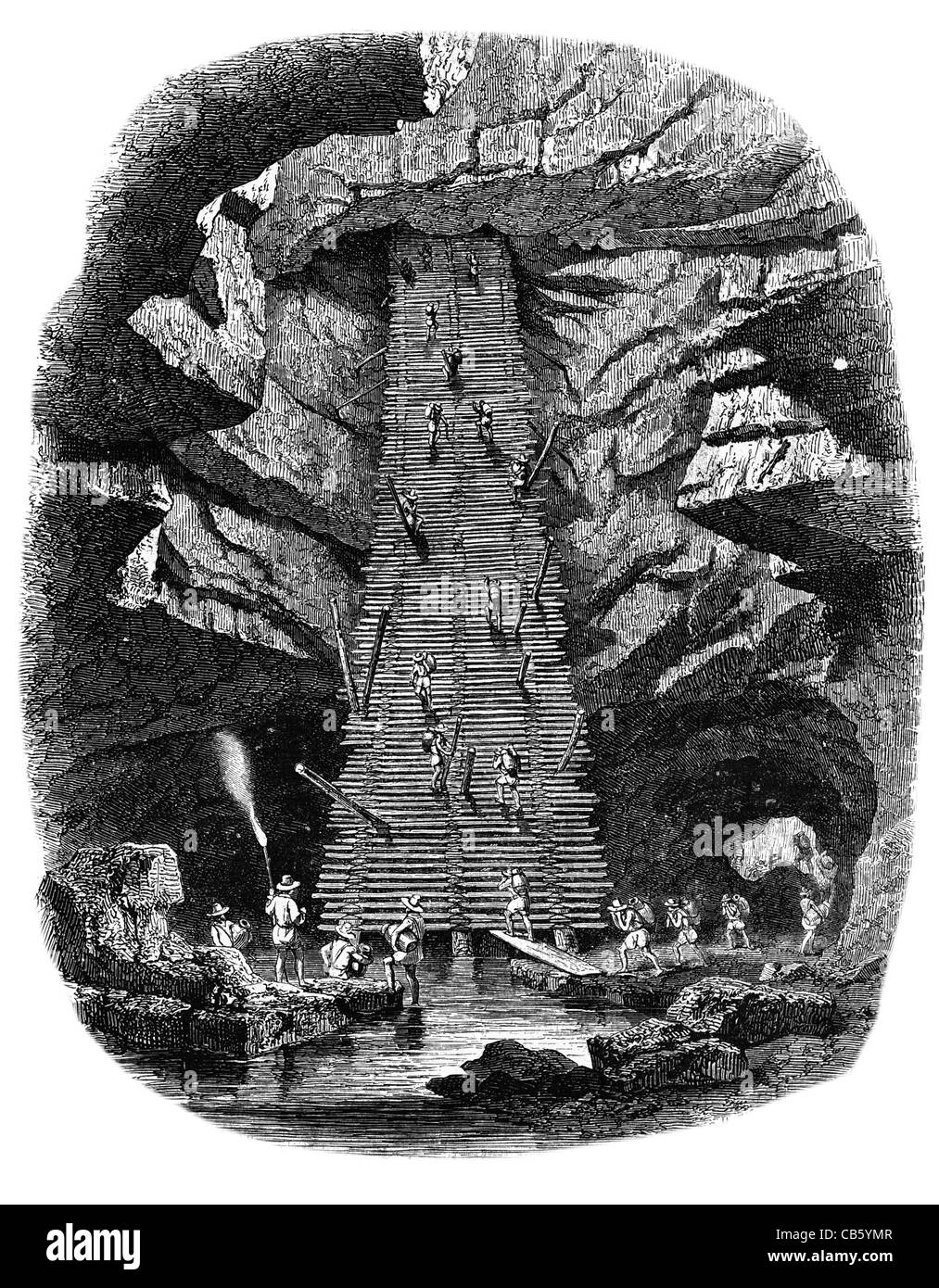 Grotte de loltún Yucatán Oxkutzcab peintures civilisation maya La fin de l'époque Préclassique Pierre Lol-Tun Fleur Mexique selon la spéléologie Banque D'Images