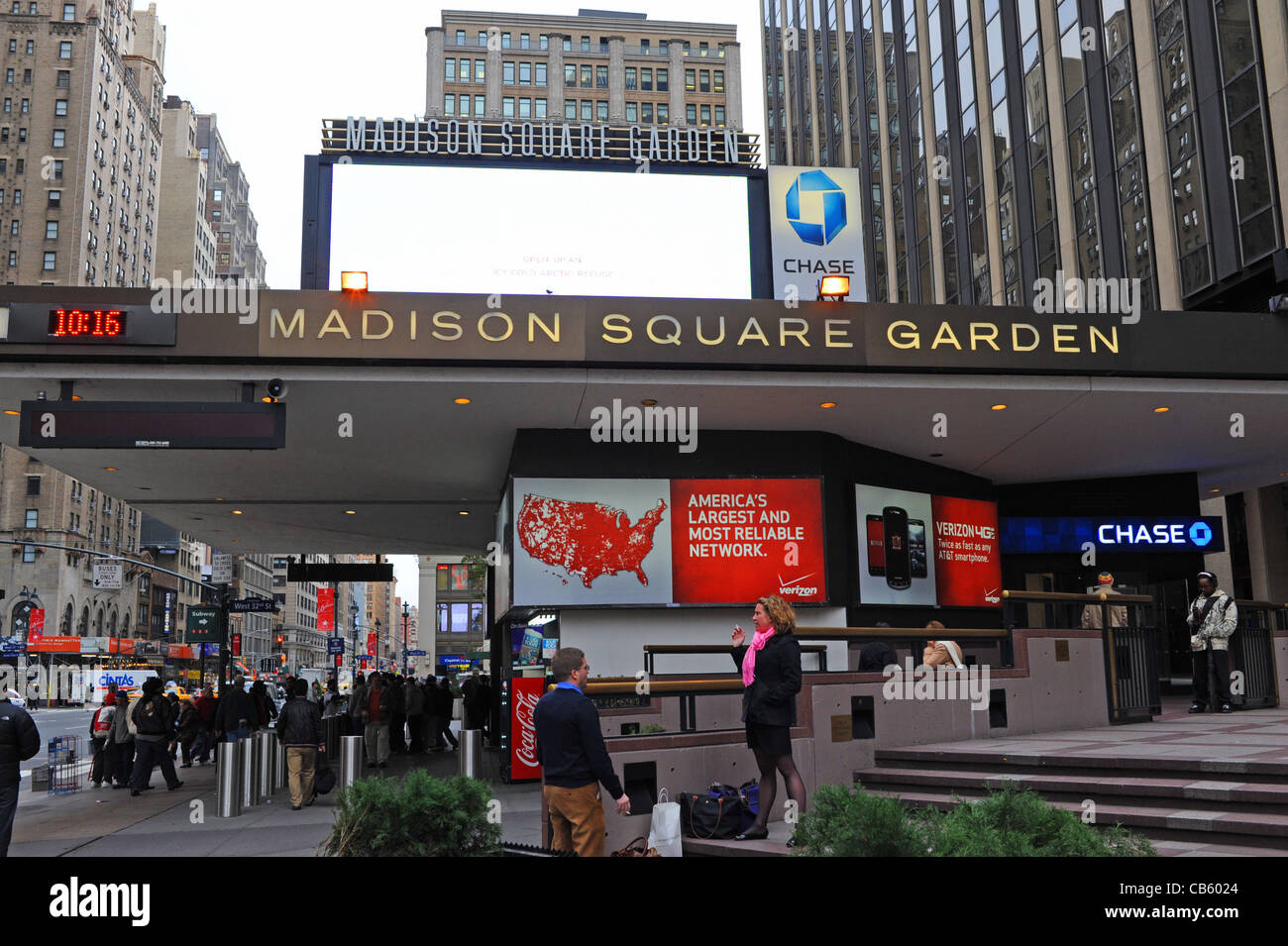 Madison Square Garden Arena entrée Manhattan New York NEW YORK USA Banque D'Images