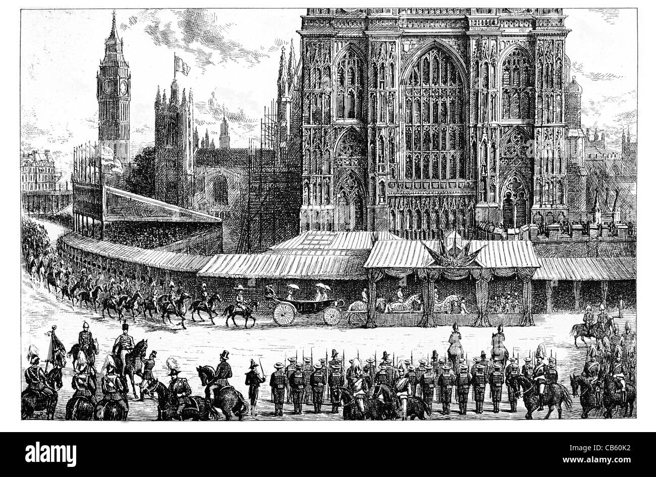 La reine Elizabeth I 21 juin 1887 Collégiale Saint Pierre de l'abbaye de Westminster Londres gothique Royaume-uni couronnement Palace Banque D'Images La reine Elizabeth I 21 juin 1887 Collégiale Saint Pierre de l'abbaye de Westminster Londres gothique Royaume-uni couronnement Palace Banque D'Images