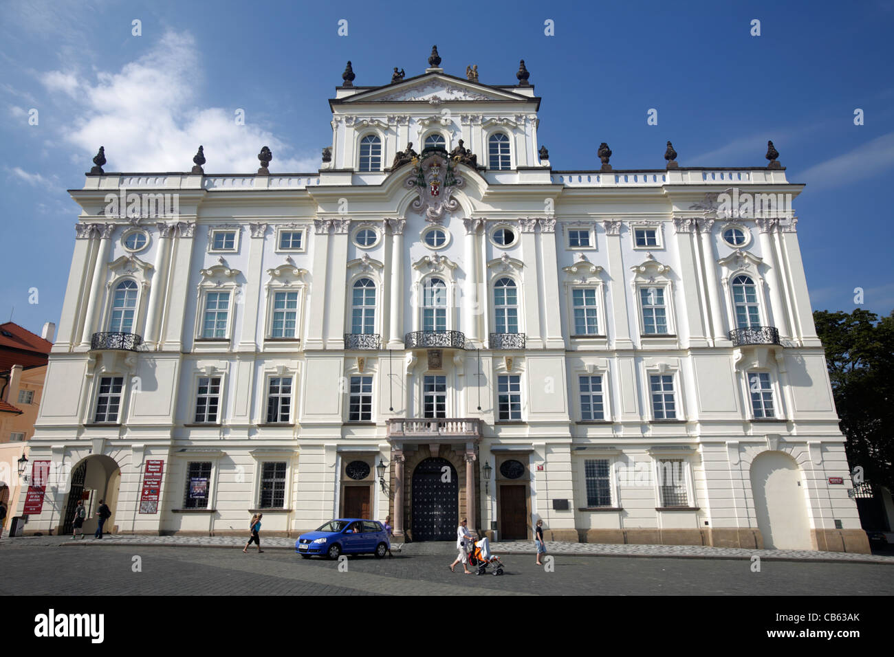 Le Palais de l'Archevêché, Place du Château, Prague, République Tchèque Banque D'Images
