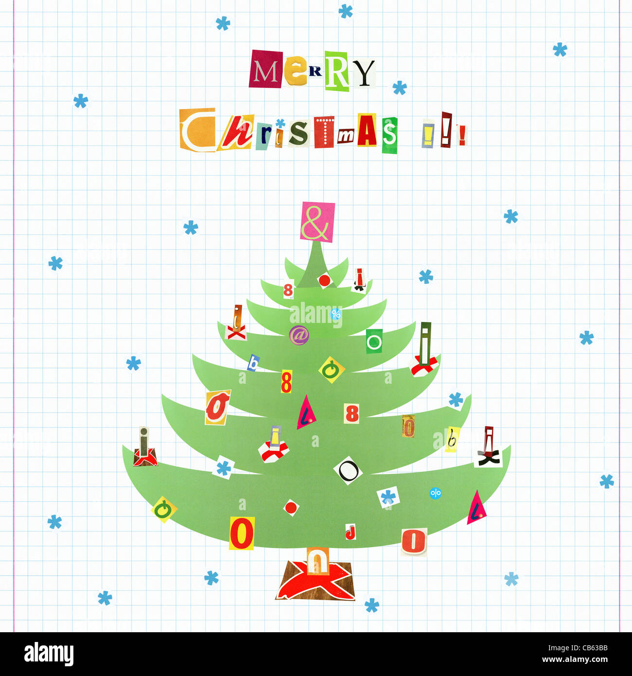 Illustration artistique avec l'arbre de Noël Banque D'Images