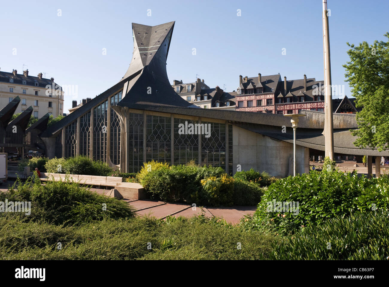 France, Normandie Elk196-1142, Rouen, Eglise Jeanne d'Arc 1979 Banque D'Images