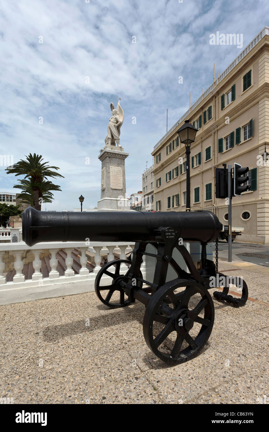 Gibraltar - canon capturés russe Banque D'Images