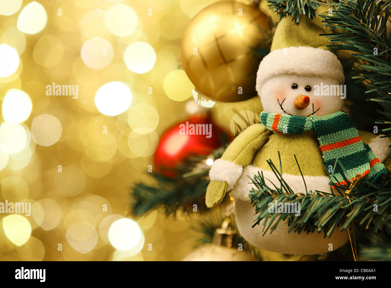 Libre de décorations de l'arbre de Noël. Banque D'Images