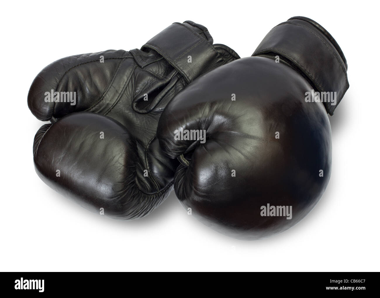 Gants de boxe-sur fond blanc Banque D'Images