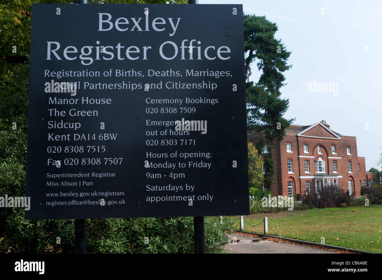 Bexley s'inscrire Bureau à Sidcup, Kent Banque D'Images