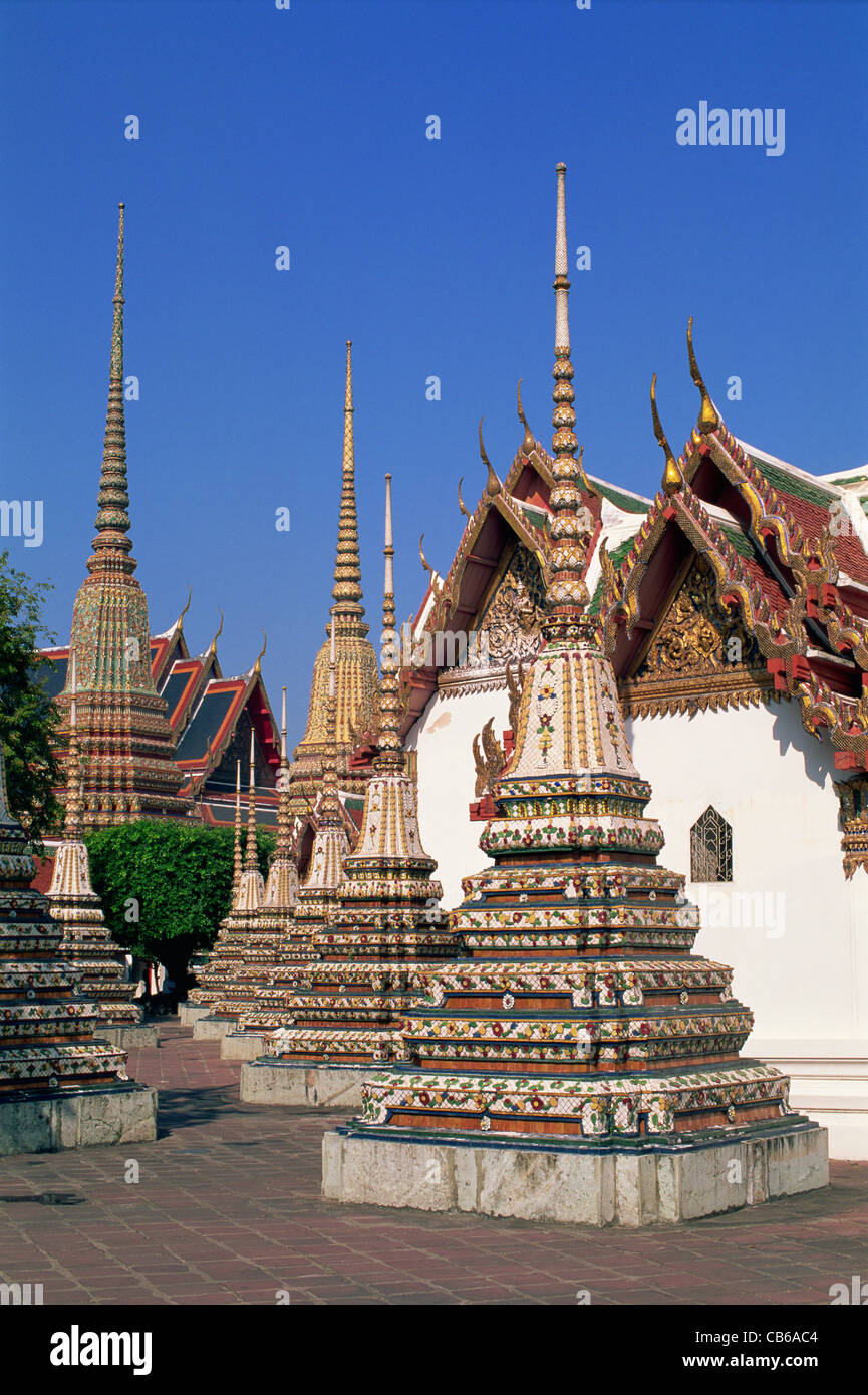 Thaïlande, Bangkok, Wat Pho temple complexe Banque D'Images