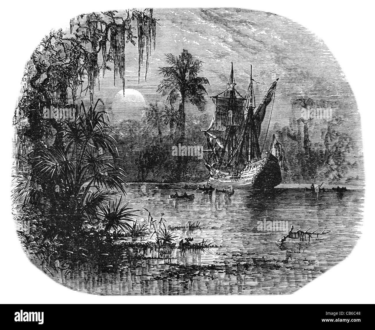 Voile navire marin marine de guerre maritime des navires de marchandises de fret maritime transport maritime mer guerre pêche mât gréement gréé Banque D'Images