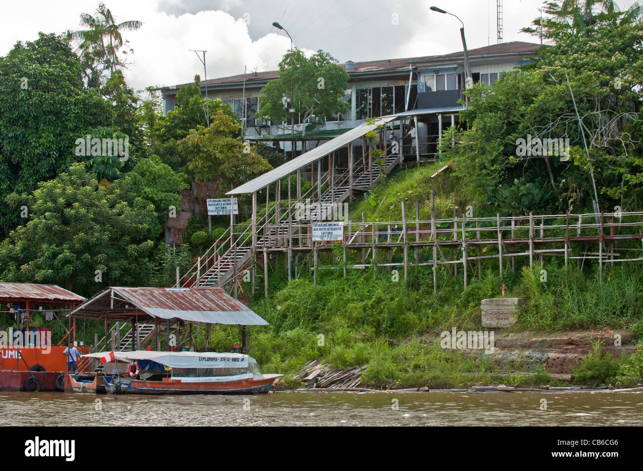 Le port de l'Explorama siège à Iquitos, Loreto Amazon Banque D'Images