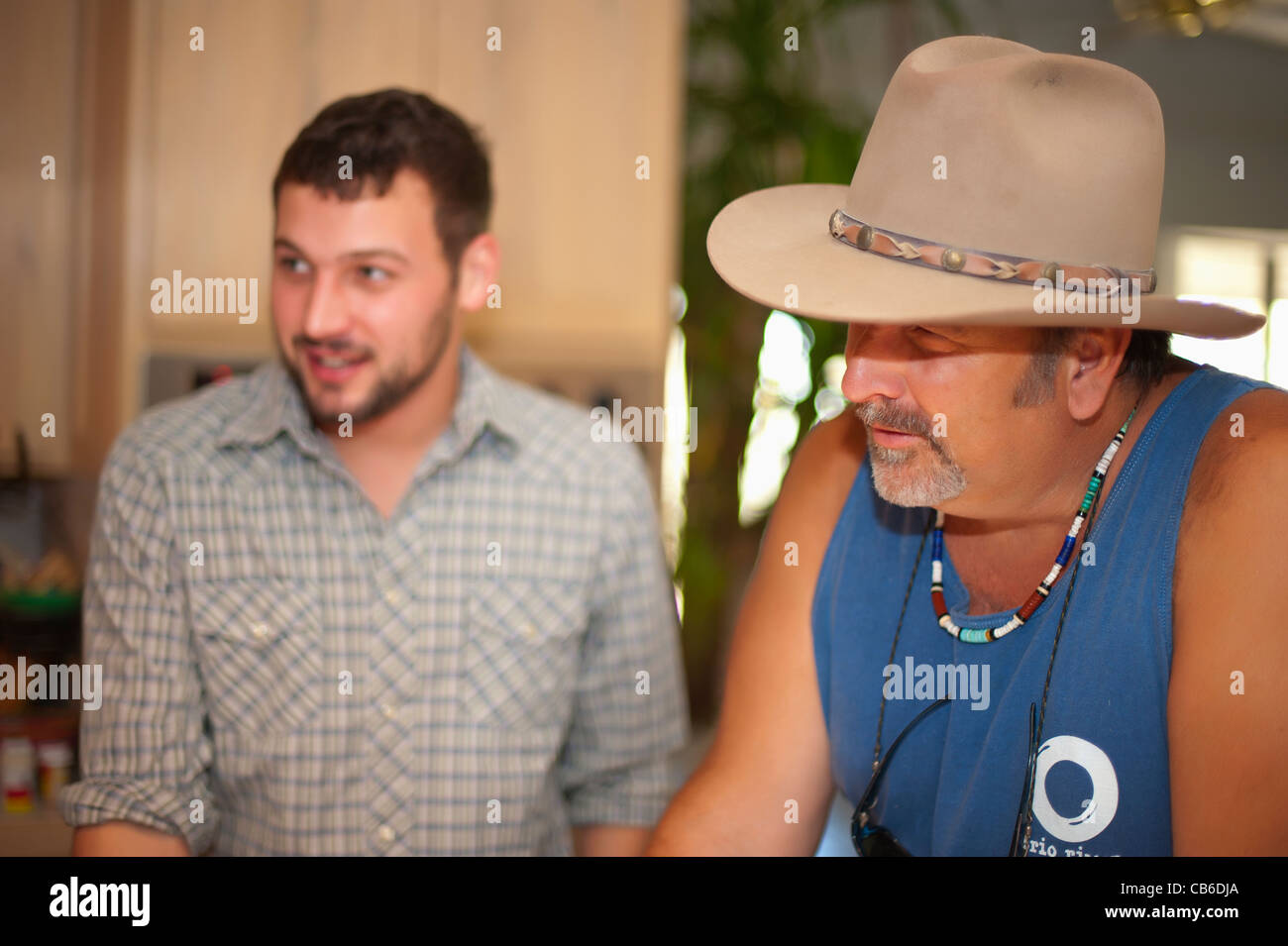 American father and son Banque D'Images