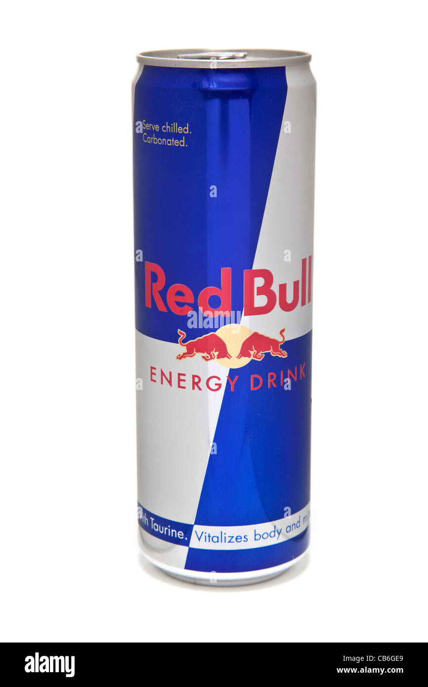 Peut de Redbull energy drink isolated on a white background studio Photo  Stock - Alamy