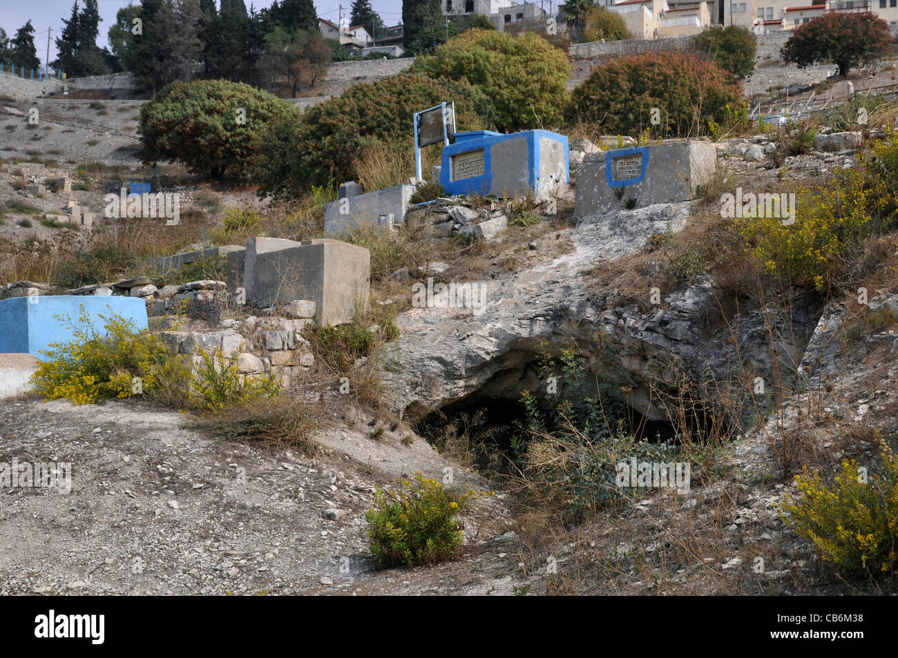 Ancien cimetière juif de Safed, Galilée, Israël, Asie, Moyen Orient Banque D'Images