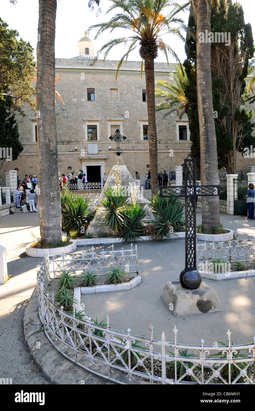 Vues de l'extérieur de Stella Maris Monastère des Carmélites, Galilée, Israël, Asie, Moyen Orient Banque D'Images