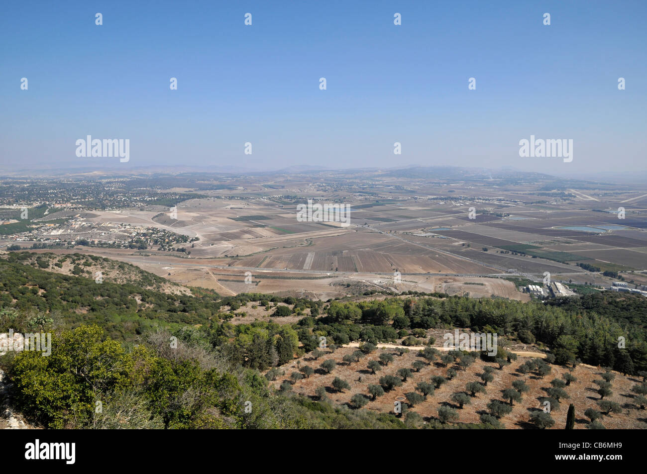 À partir de la terrasse panoramique, Mukhraka,Galilée, Israël, Asie, Moyen Orient Banque D'Images