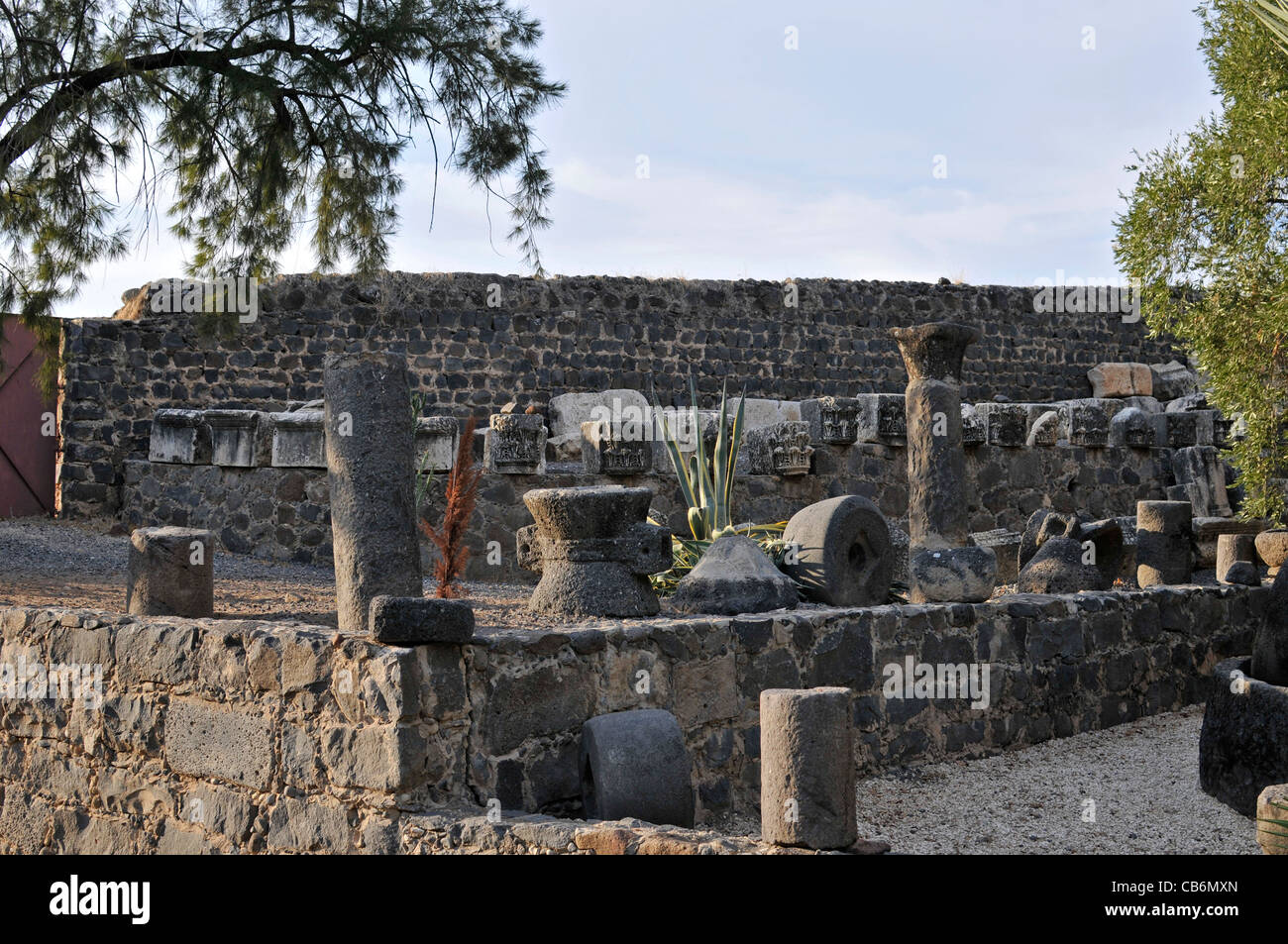 Ruines de Capharnaüm, Galilée, Israël, Asie, Moyen Orient Banque D'Images