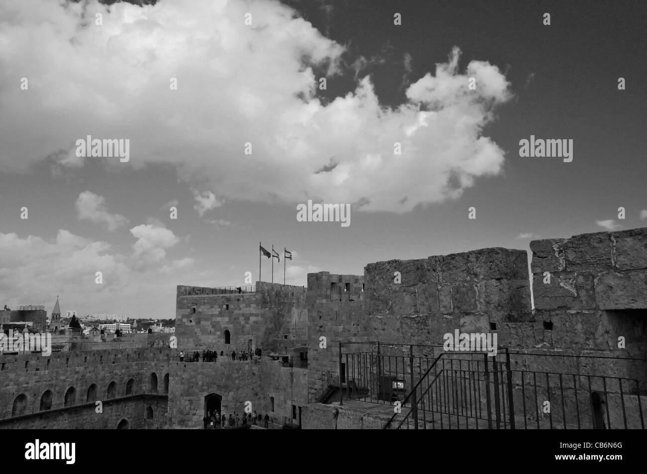 La Citadelle du roi David dans la vieille ville, Jérusalem, capitale d'Israël, Asie, Moyen Orient Banque D'Images