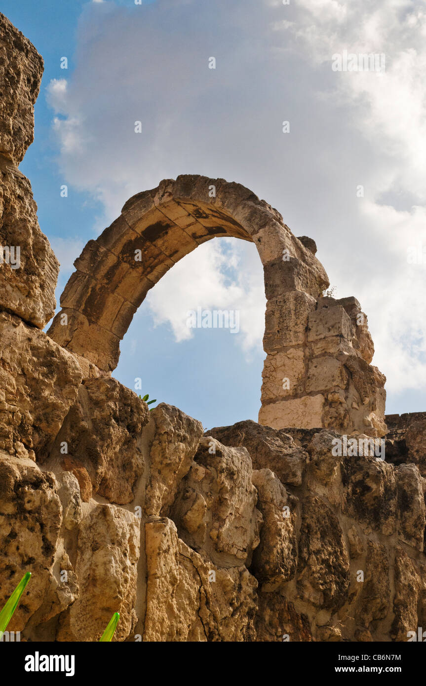 Au passage de l'ancienne tour de David Museumr histoire de Jérusalem, capitale d'Israël, Asie, Moyen Orient Banque D'Images