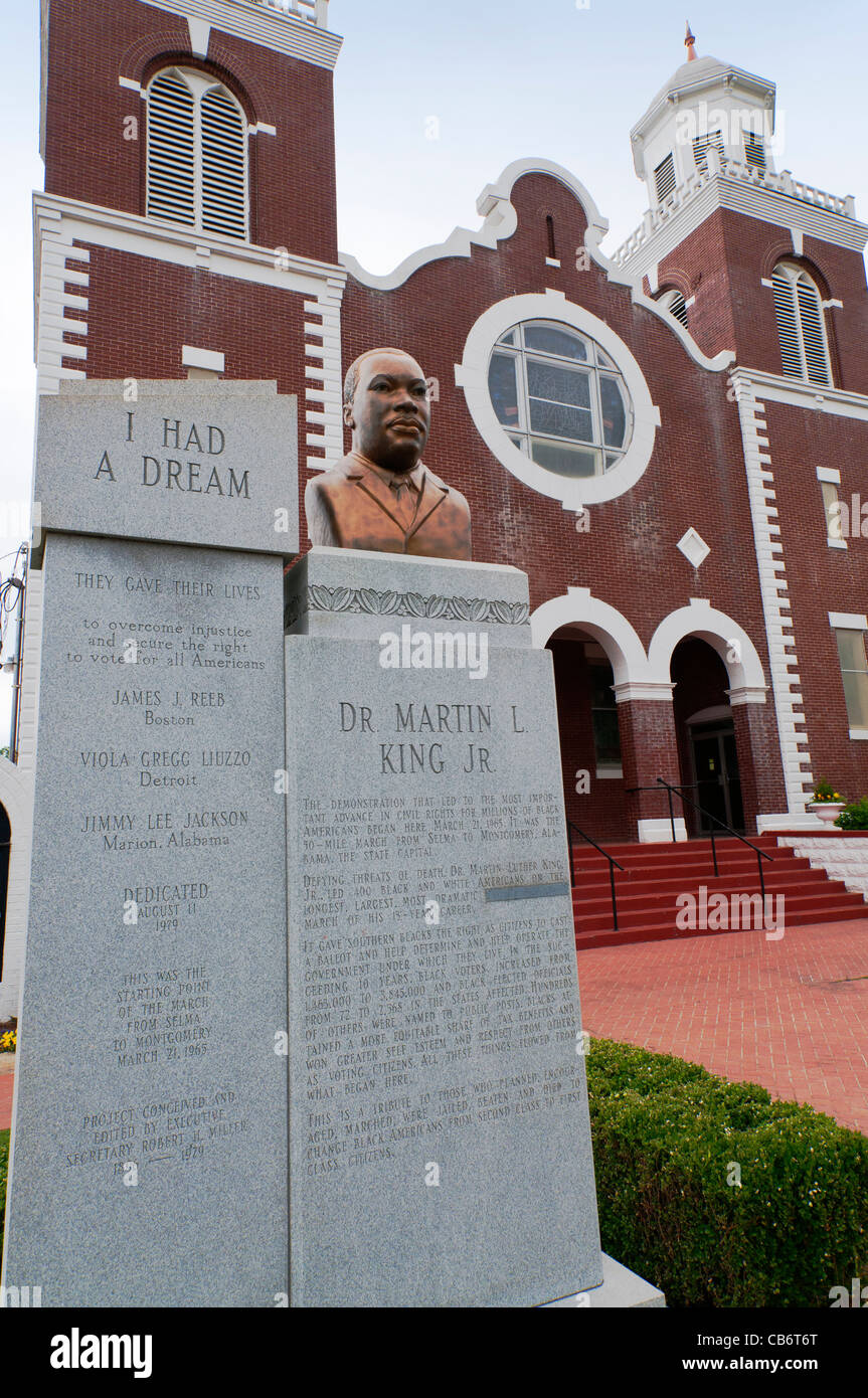 New York, Selma, Brown Chapelle AME, point de départ 1965 Selma à Montgomery vote mars Banque D'Images