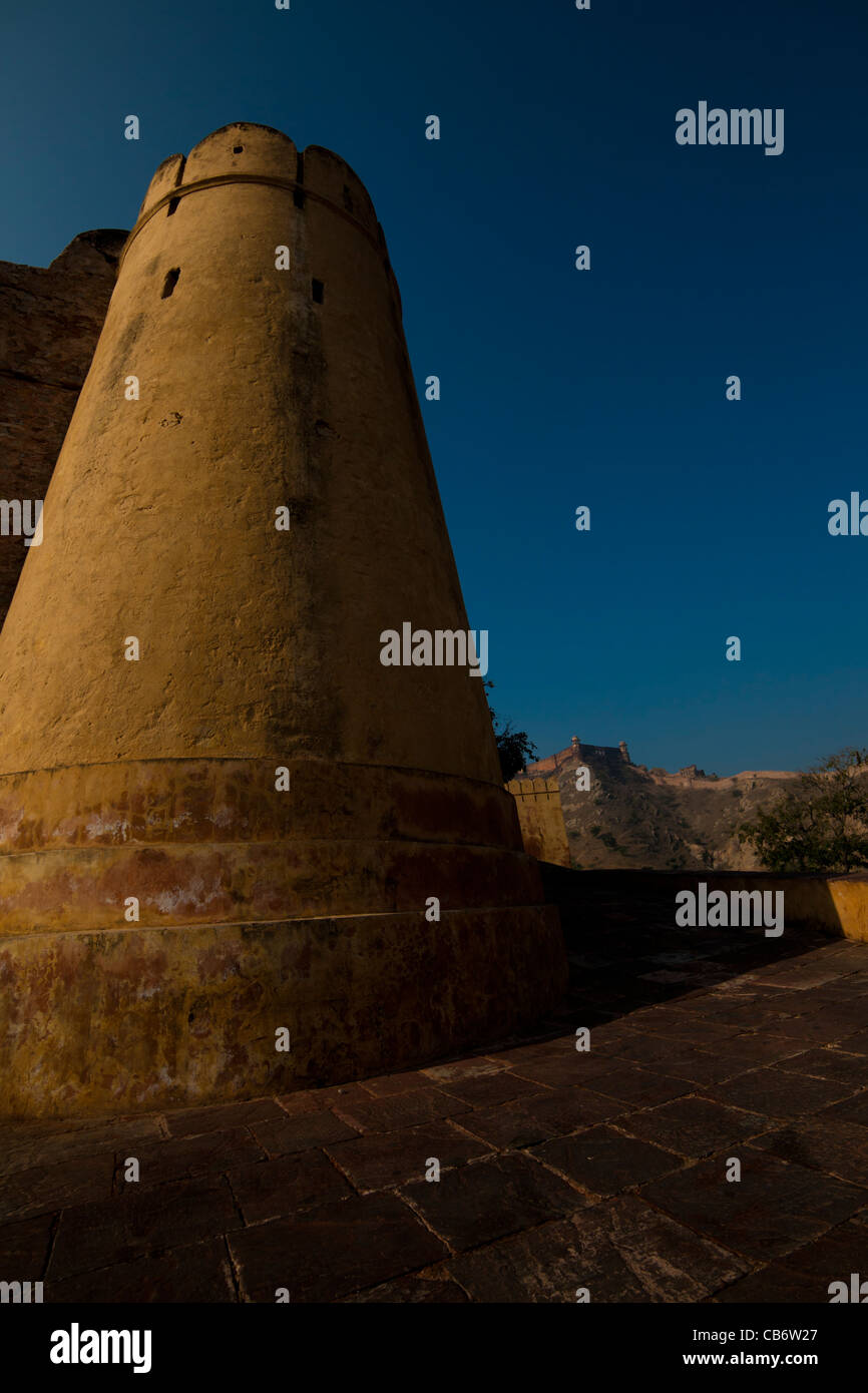 Fort Amber jaipur moghol monument coloré Banque D'Images