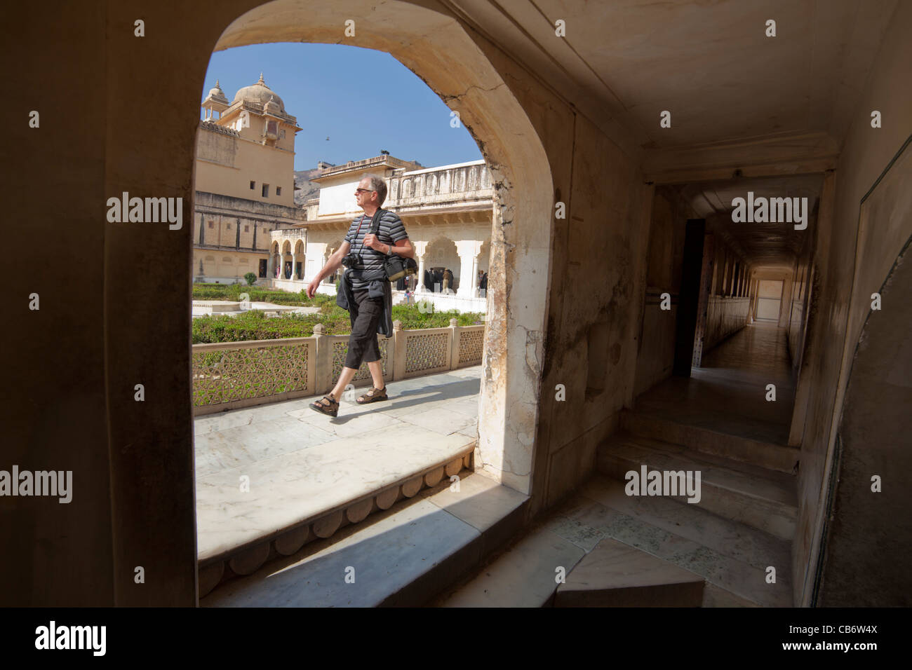 Fort Amber jaipur moghol monument coloré Banque D'Images