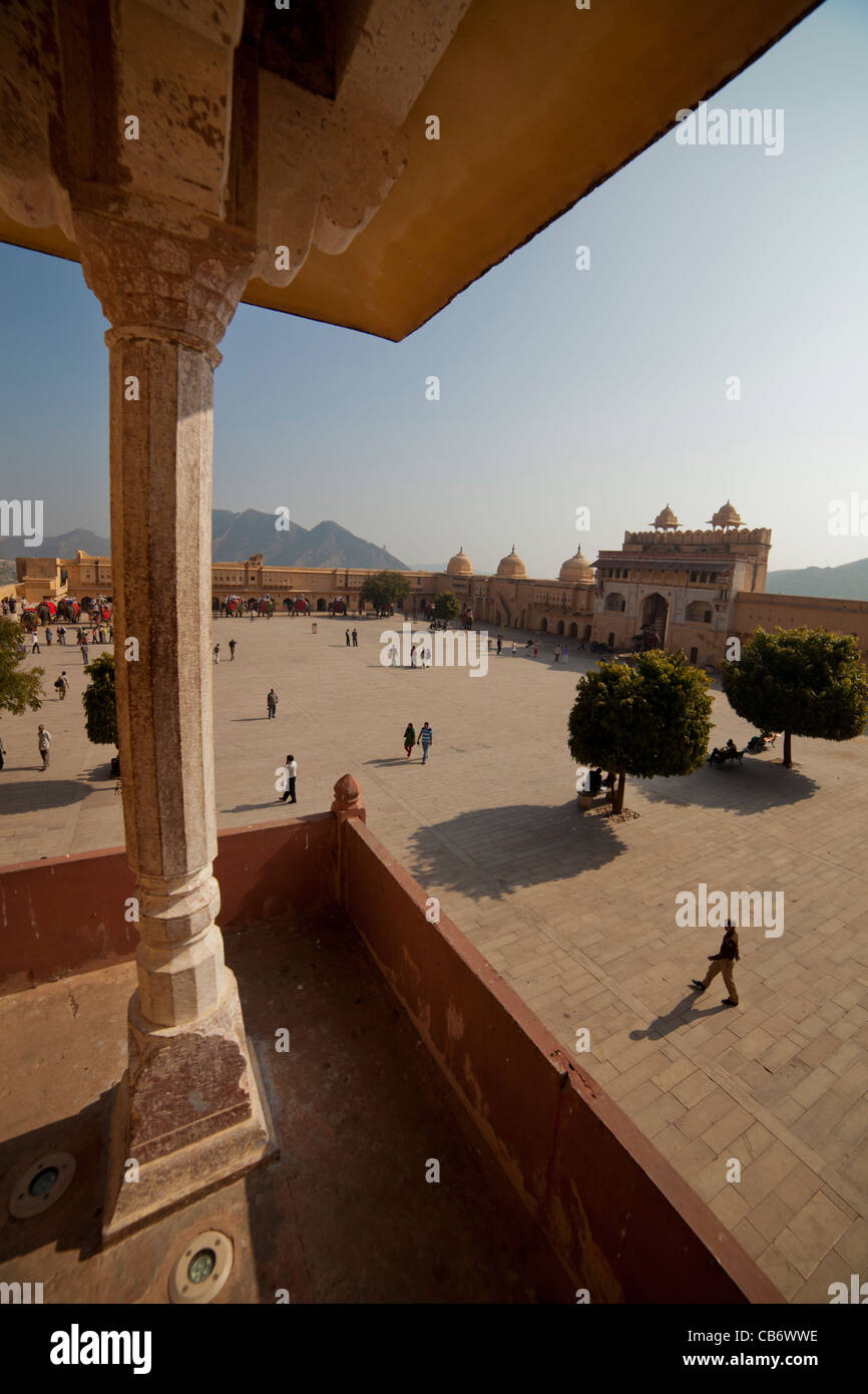Fort Amber jaipur moghol monument coloré Banque D'Images