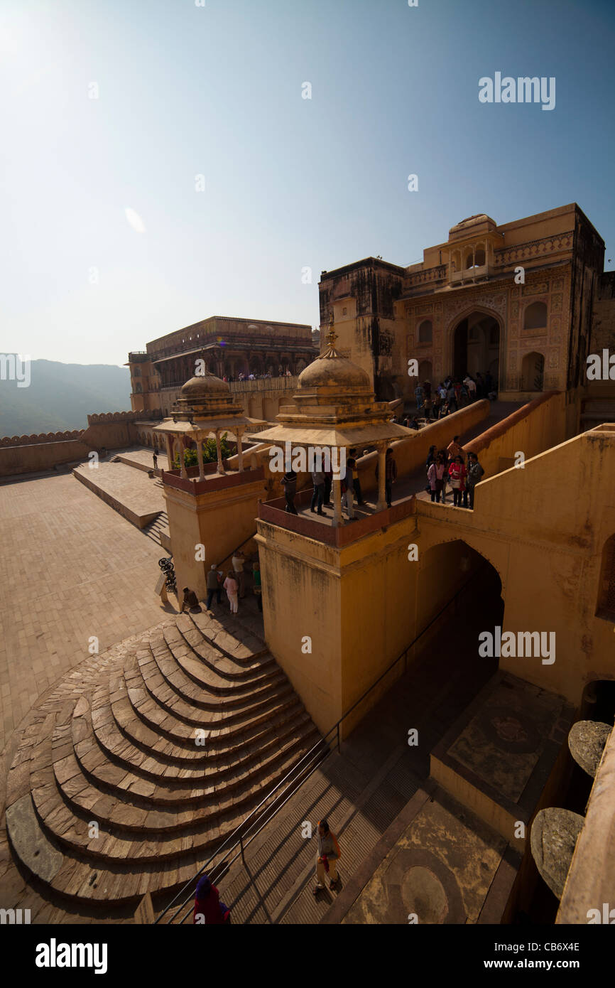 Fort Amber jaipur moghol monument coloré Banque D'Images