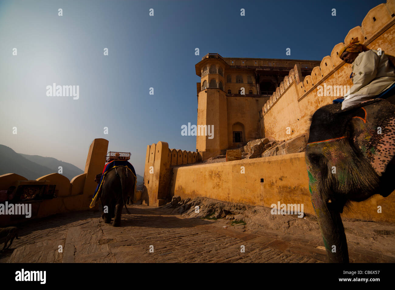 Fort Amber jaipur moghol monument coloré Banque D'Images