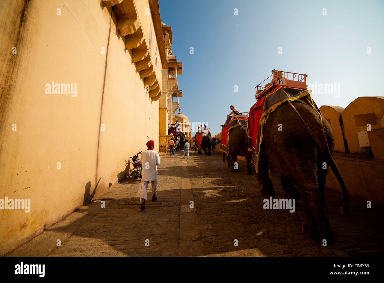 Fort Amber jaipur moghol monument coloré Banque D'Images