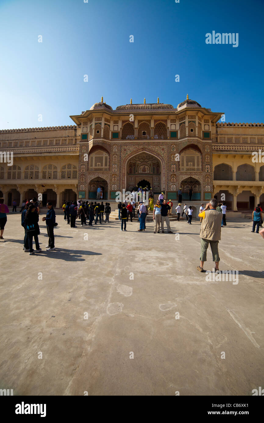 Fort Amber jaipur moghol monument coloré Banque D'Images