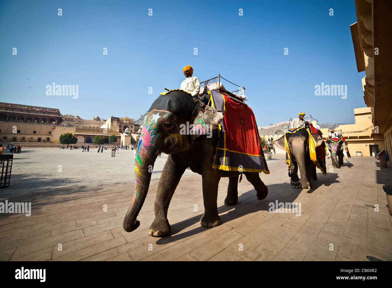 Fort Amber jaipur moghol monument coloré Banque D'Images