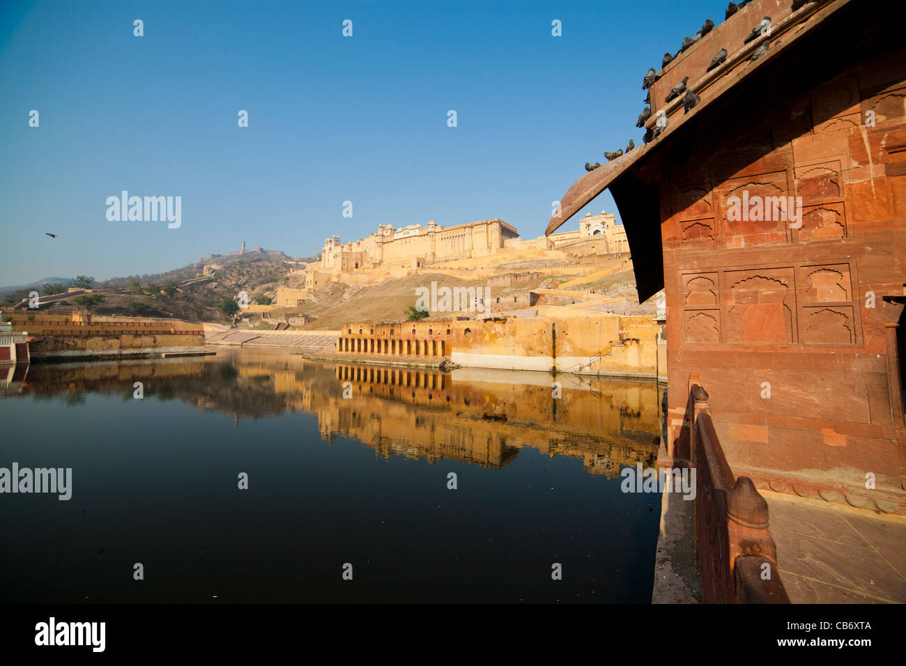 Fort Amber jaipur moghol monument coloré Banque D'Images