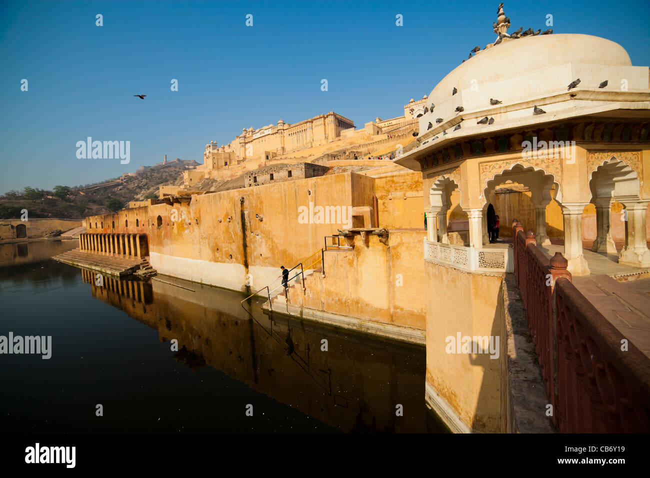 Fort Amber jaipur moghol monument coloré Banque D'Images