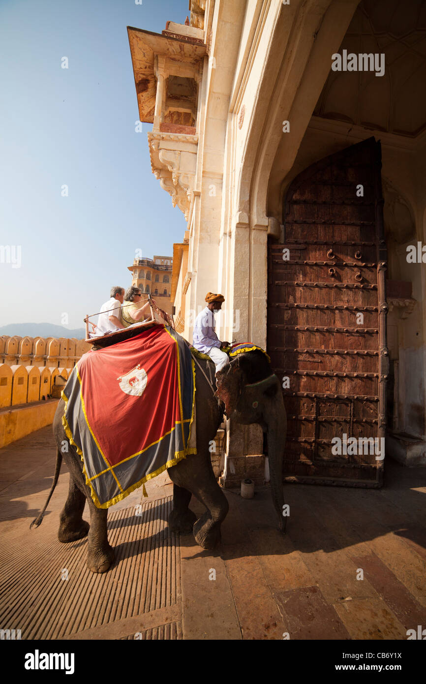 Fort Amber jaipur moghol monument coloré Banque D'Images