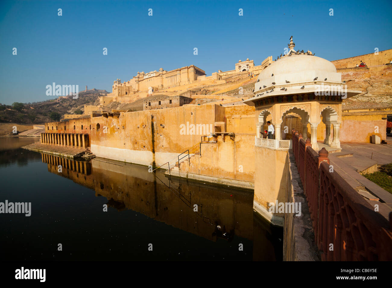 Fort Amber jaipur moghol monument coloré Banque D'Images