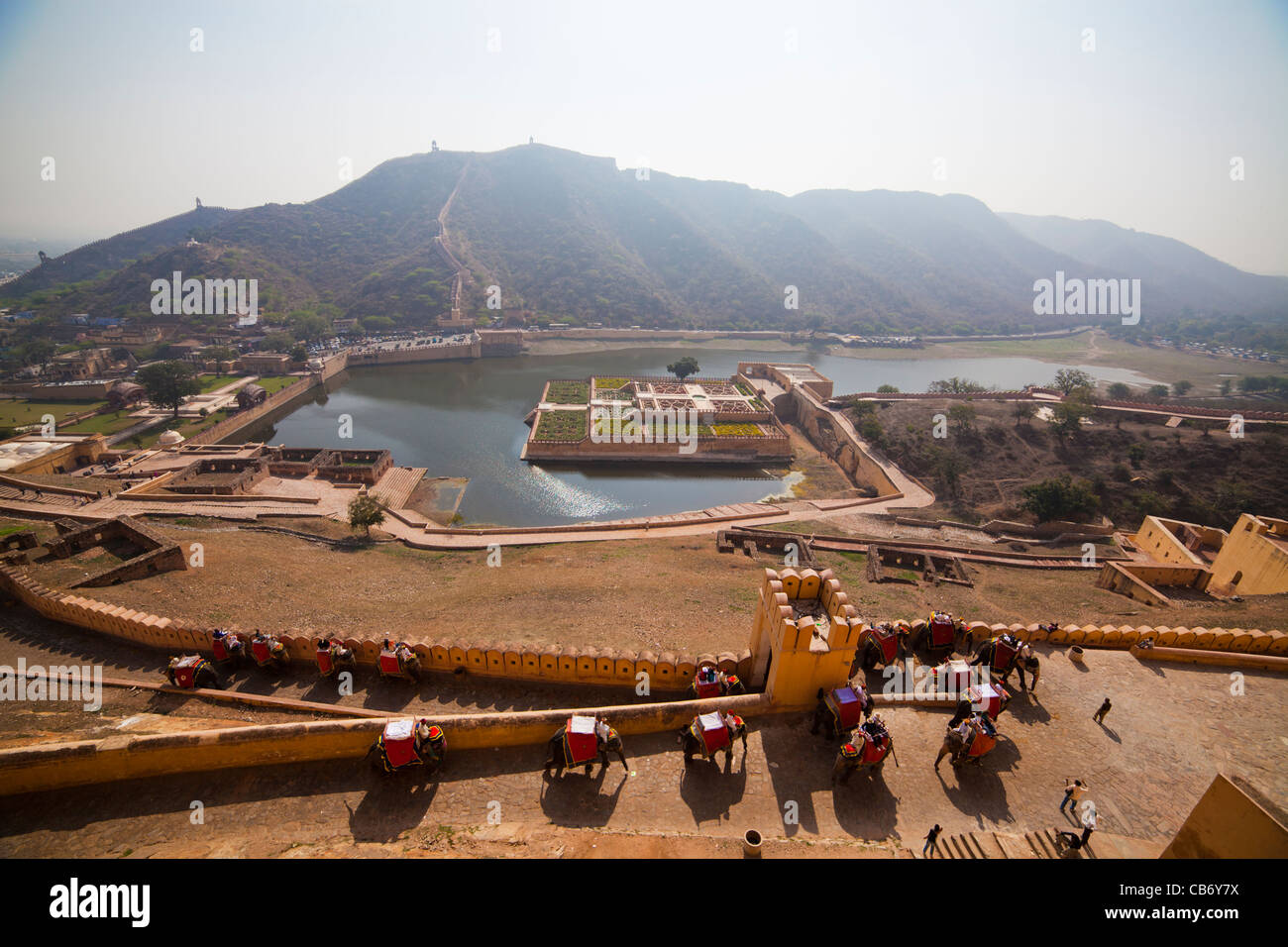 Fort Amber jaipur moghol monument coloré Banque D'Images