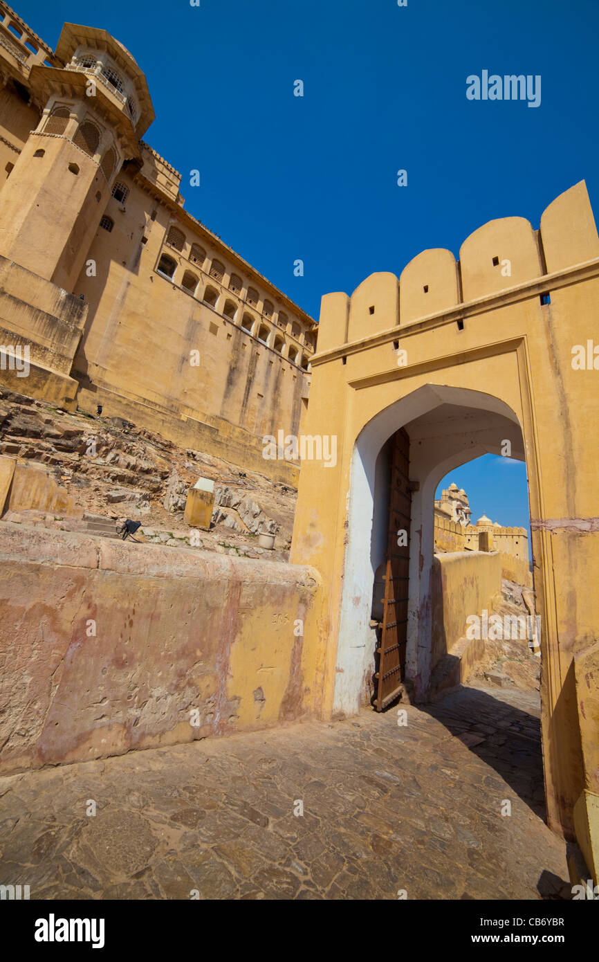 Fort Amber jaipur moghol monument coloré Banque D'Images