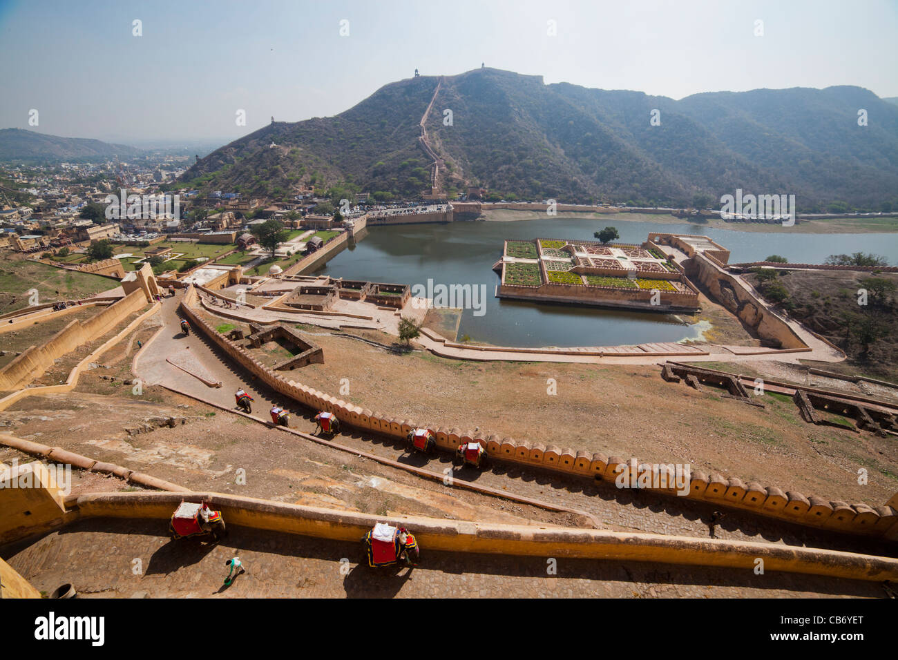 Fort Amber jaipur moghol monument coloré Banque D'Images