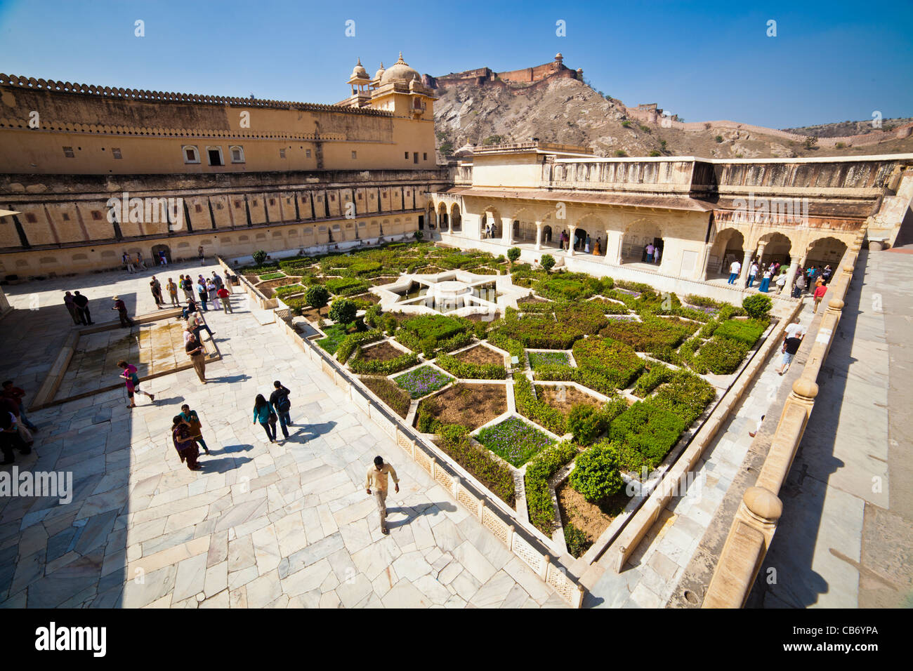 Fort Amber jaipur moghol monument coloré Banque D'Images