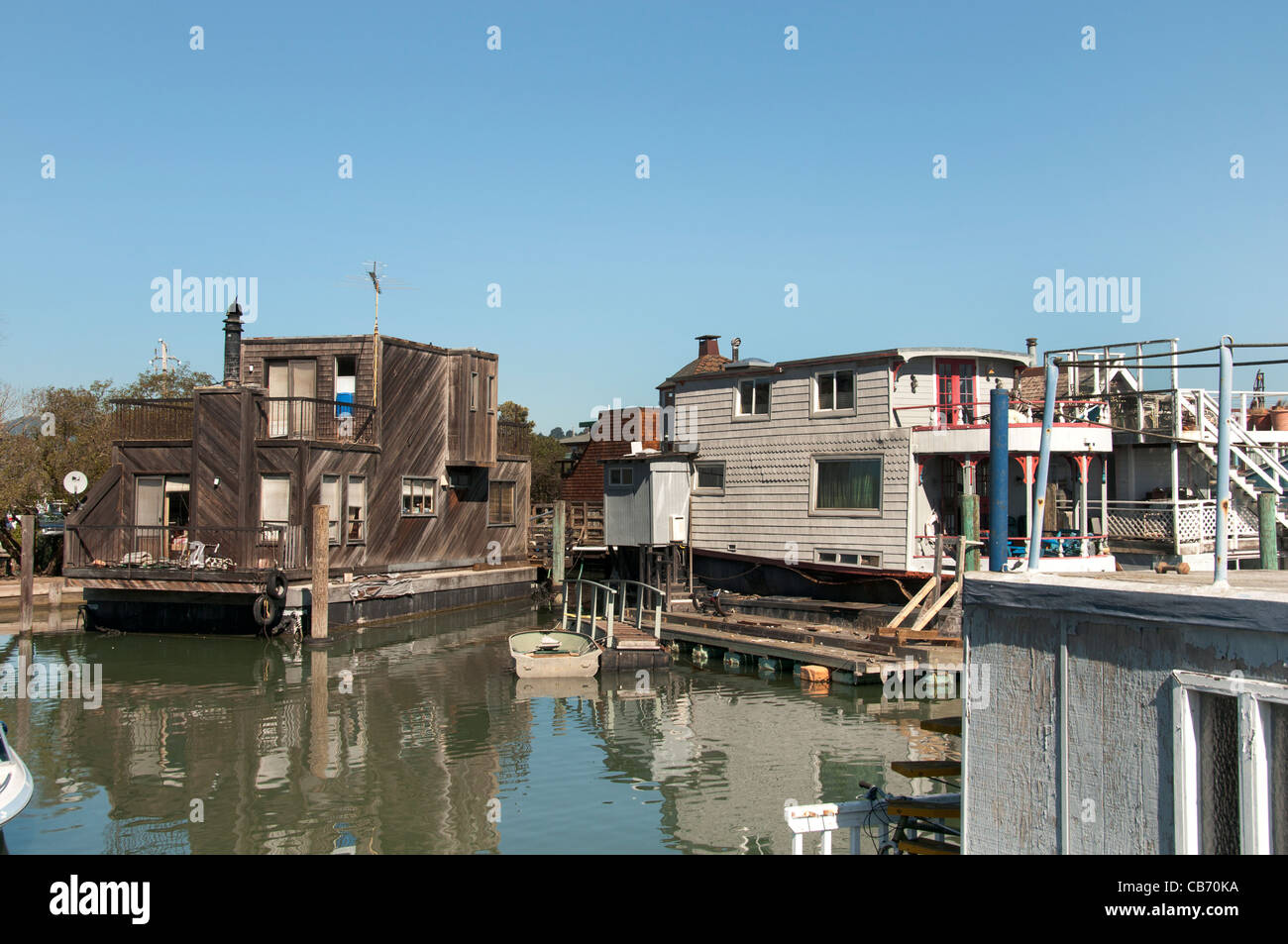 Le Sausalito yacht community Baie de San Francisco California United States of America Banque D'Images