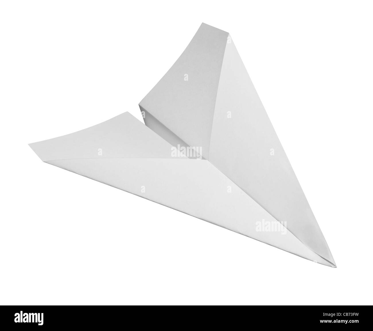 La photographie de studio d'un avion en papier isolated on white with clipping path Banque D'Images