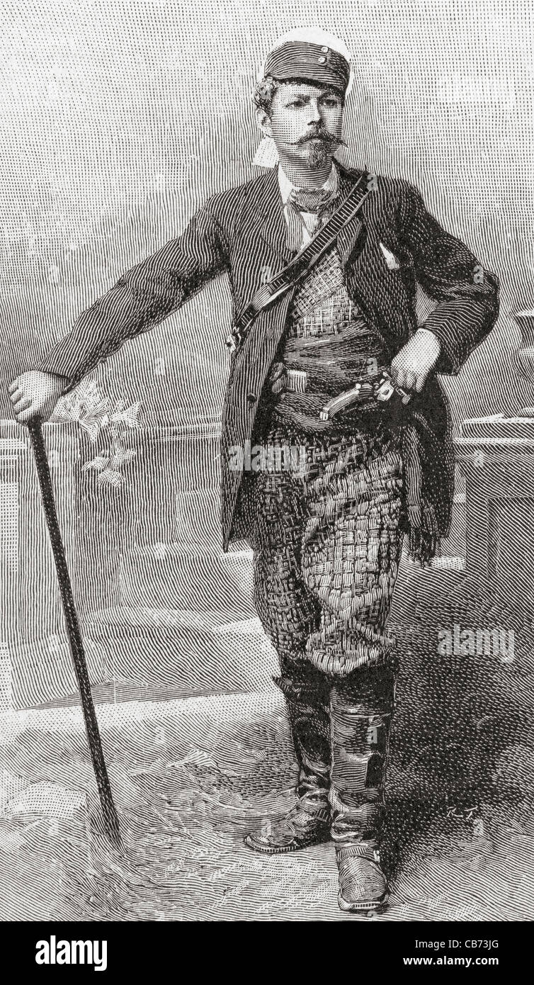 Frederic Villiers, 24 ans, de 1851 à 1922. Artiste de guerre britannique et correspondant. Banque D'Images