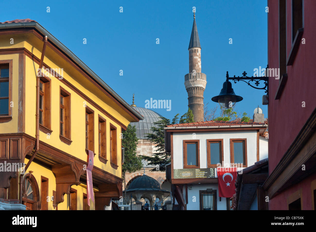 Odunpazarı maisons traditionnelles turques Turquie Eskişehir Banque D'Images