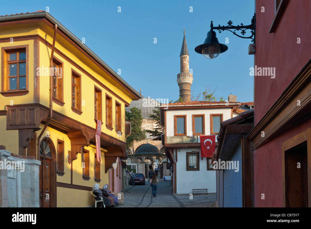 Odunpazarı maisons traditionnelles turques Turquie Eskişehir Banque D'Images