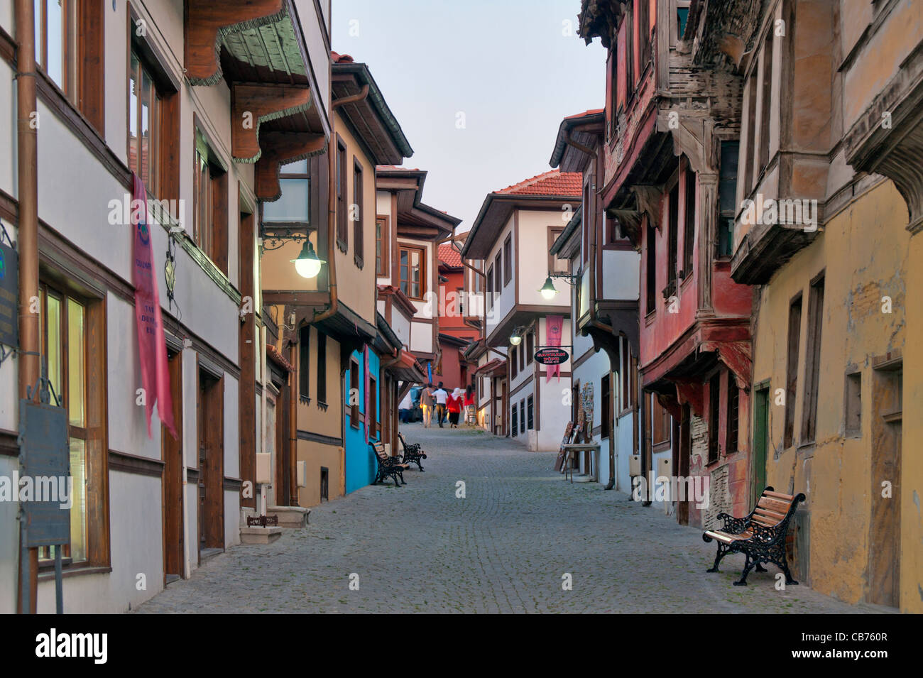 Odunpazarı maisons traditionnelles turques Turquie Eskişehir Banque D'Images