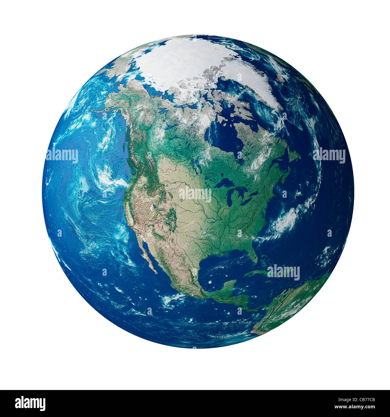Globe montrant le continent de l'Amérique sur la planète terre Banque D'Images
