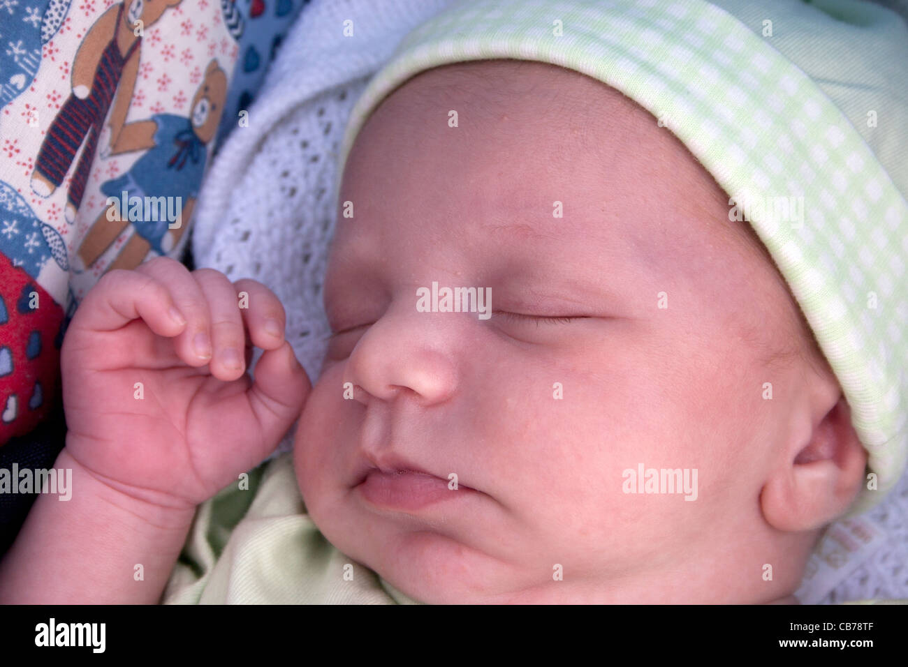 Bébé nouveau-né endormi Banque D'Images