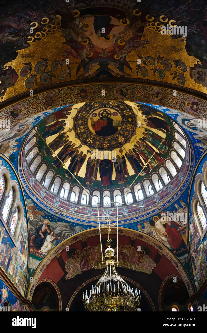 À l'intérieur de la cathédrale Holy Trinity, Sibiu, Roumanie Banque D'Images